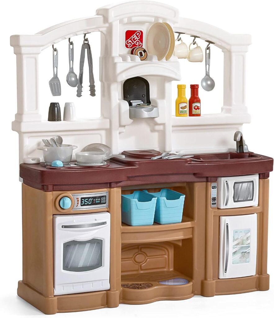 Step2 Fun with Friends Kids Kitchen Playset, Indoor/Outdoor Kitchenette, Interactive Play with Light…
