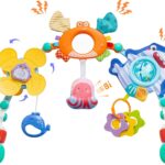 Baby Stroller Arch Toy,Adjustable Car Seat Toy with Sensory Activity t…