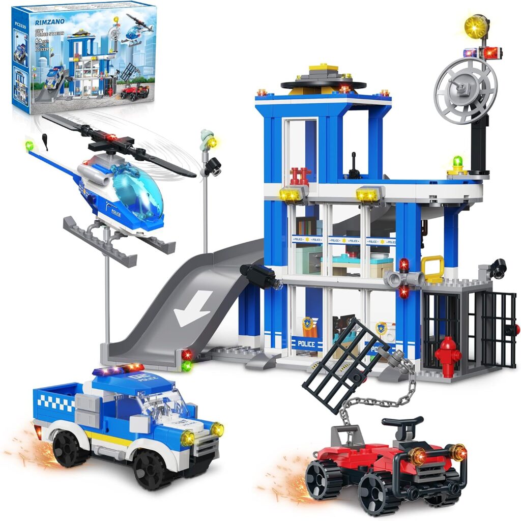 City Police Station Building Sets, 601PCS Police Building Kit Toys wit…