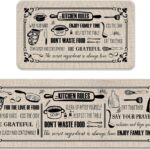 Vintage Kitchen Rules Kitchen Rugs Set of 2
