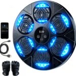 Music Boxing Machine, Wall Mounted Bluetooth Punching Pad with Gloves
