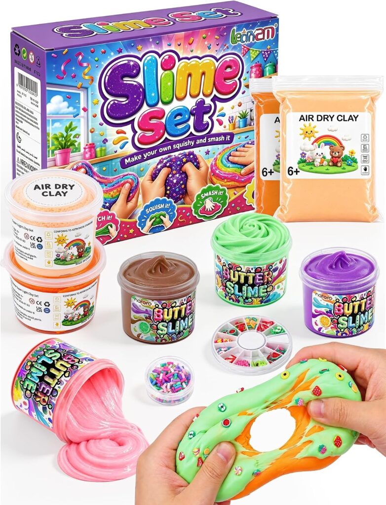 Slime Food Making Kit, DIY Slime Doughnut, Butter Clay Toy for 6+