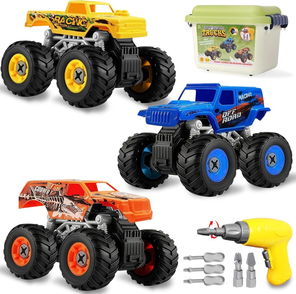 Take Apart Monster Truck Toys for Kids 3 4 5 6 7 8 Year Old Boys – STE…